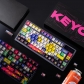 Graffiti 104+37 PBT Dye-subbed Keycaps Set for Cherry MX Mechanical Gaming Keyboard Black